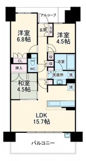 ジオ千里竹見台【5階】の間取り