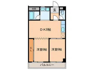 グリ-ンコ-ポラス【3階】の間取り
