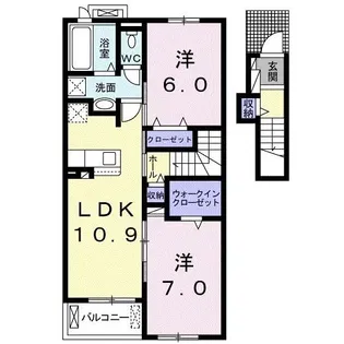 ラデュ【2階】の間取り