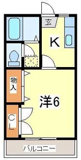 アパートメント中堤【2階】の間取り