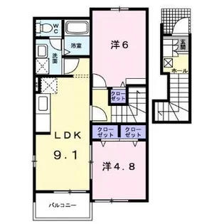 グリーンハイツIKEDA A・B・C【2階】の間取り