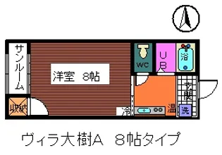 ヴィラ大樹A棟【1階】の間取り