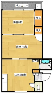 土師ノ里第二ハイツ【3階】の間取り