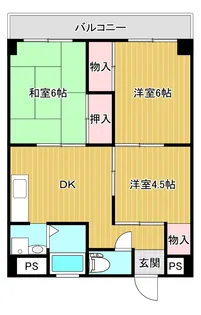 レジデンスレイクサイド【2階】の間取り