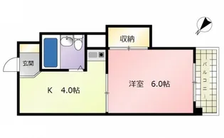 コーポ梶岡【5階】の間取り
