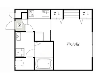 リープラス御着駅前【2階】の間取り