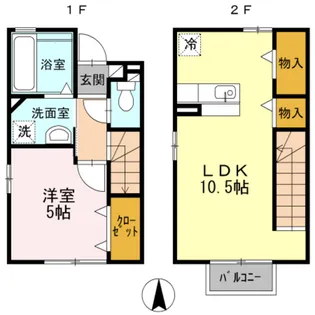 ブライダルハイツ駅南【1階】の間取り