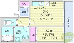 アバンティ宮町【2階】の間取り