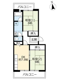 UR洛西福西公園【4階】の間取り