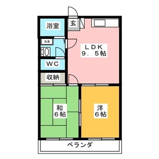 メゾン ツボイ C棟【1階】の間取り