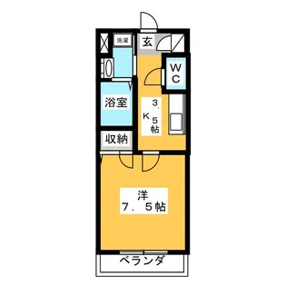 ブランシェ泉中央【3階】の間取り