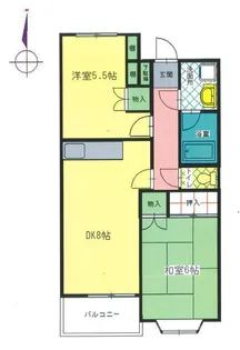 小嶋荘【2階】の間取り