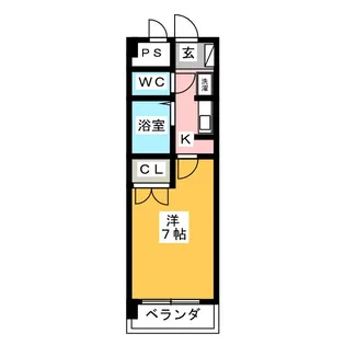 1Kの間取り画像