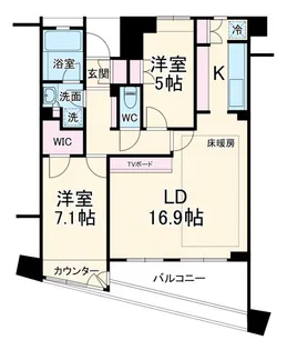 新百合ヶ丘パークハウスヒルズテラス【2階】の間取り