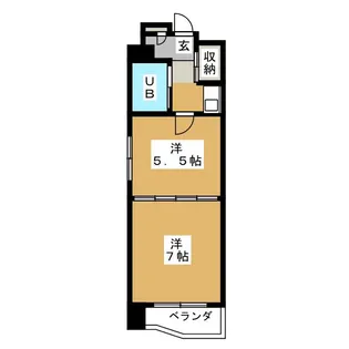 プリンセス新栄【4階】の間取り