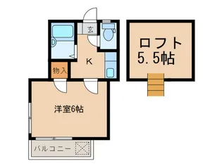 ラフィーネ唐人町【2階】の間取り