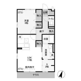 群馬県伊勢崎市茂呂町2【アパート】の間取り