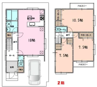 大阪府摂津市鳥飼下2【一戸建】の間取り