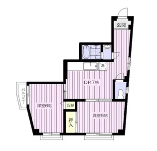 コーポサンライト【2階】の間取り