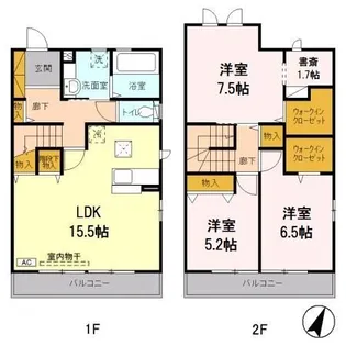 神奈川県横浜市戸塚区下倉田町【一戸建】の間取り