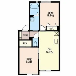 フローラ C【1階】の間取り