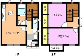 ブランエール Aの間取り