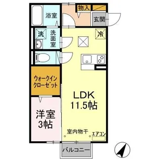 パルコートM B【1階】の間取り