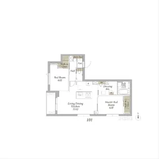 メールアンソレイユ【1階】の間取り
