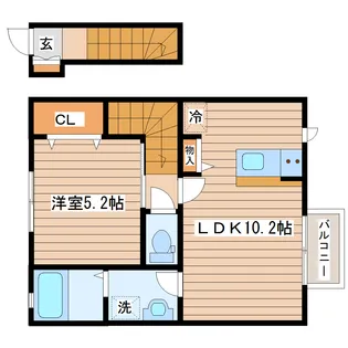 ディアコートB棟【2階】の間取り