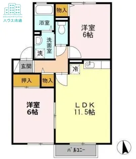 インター池田 A棟【2階】の間取り