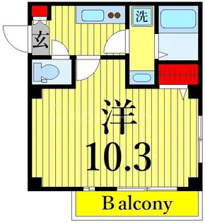 オプンティア大師前【1階】の間取り