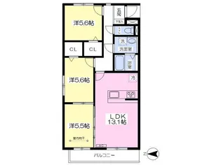 ドルチェ ヴィータ 北館【1階】の間取り