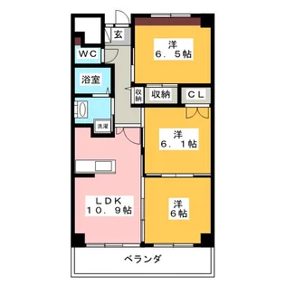 ラ・ミノールII【4階】の間取り