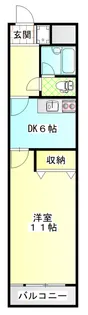 1DKの間取り画像