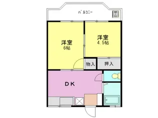 レジデンス大野【1階】の間取り