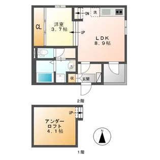 HS津金【1階】の間取り