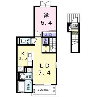 メゾンジュネス【2階】の間取り