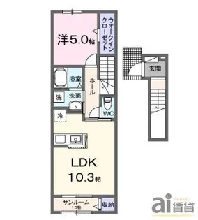 東京都小金井市関野町2【アパート】の間取り