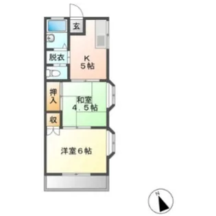 ハイツオグラ【2階】の間取り