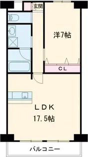 クイーンパレス浅伊【9階】の間取り