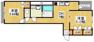 神奈川県川崎市中原区井田中ノ町【マンション】の間取り