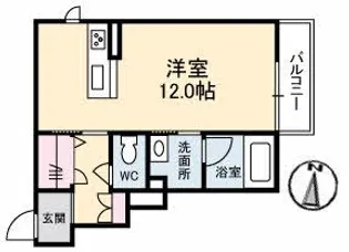 グレースコート出雲【1階】の間取り