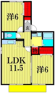 メゾン・ルミエール【1階】の間取り
