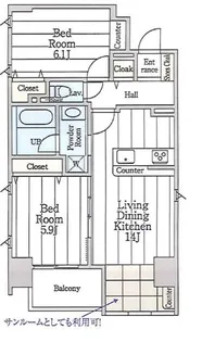 クオリア両国【8階】の間取り