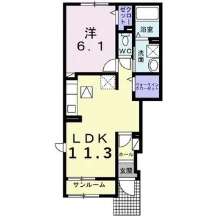 パイン ビレッジ【1階】の間取り