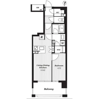 オープンレジデンシア名駅南グランアート【7階】の間取り