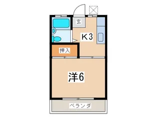 ハイツユニバースB【1階】の間取り