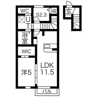 ディーパレス B棟【2階】の間取り