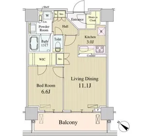 ルミレイス豊洲【15階】の間取り