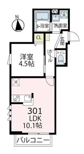 ラシーネONE PARK PLACEIII【3階】の間取り